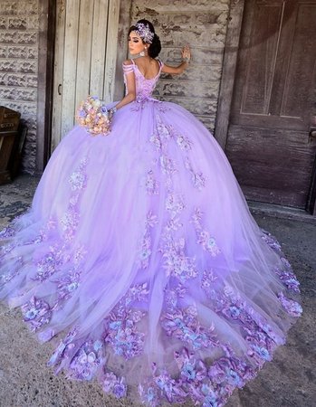 Beautiful purple flower dress
