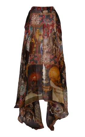 Memento Mori Long Handkerchief Skirt by Libertine | Moda Operandi