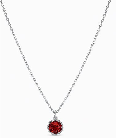 red birthstone necklace
