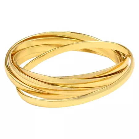 Six Interlocking Bangles Bracelet - Gold : Target