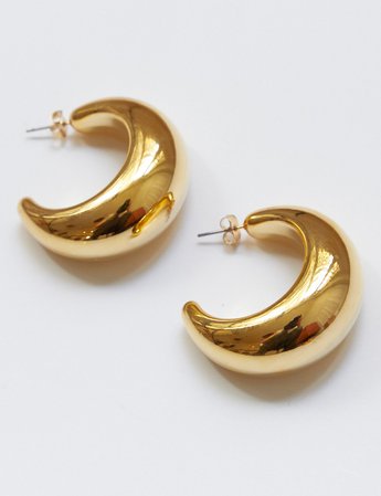 Curved Gold Hoops