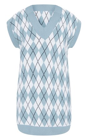Petite Sage Diamond Knit Sleeveless Dress | PrettyLittleThing USA