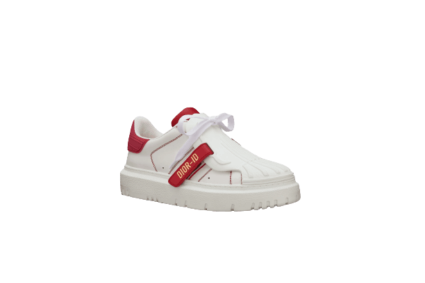 DIOR-ID SNEAKER White and Red Calfskin