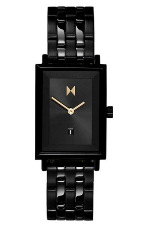 MVMT Signature Square Caviar Bracelet Watch, 24mm | Nordstrom