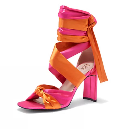 orange and pink heels