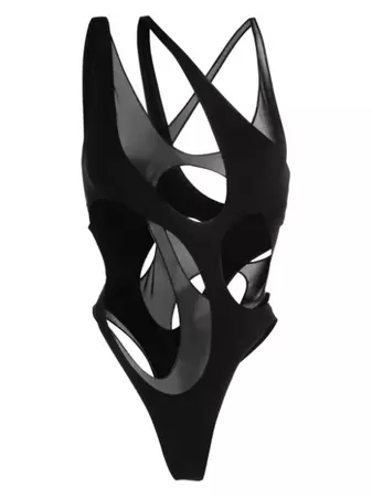 Mugler cut-out Detail Thong Swimsuit - Farfetch