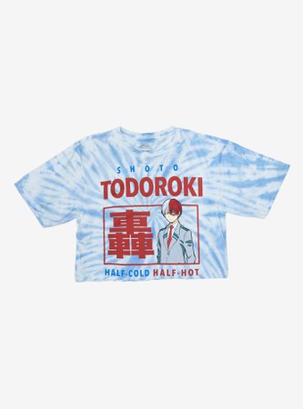 My Hero Academia Shoto Todoroki Quirk Tie-Dye Girls Crop T-Shirt