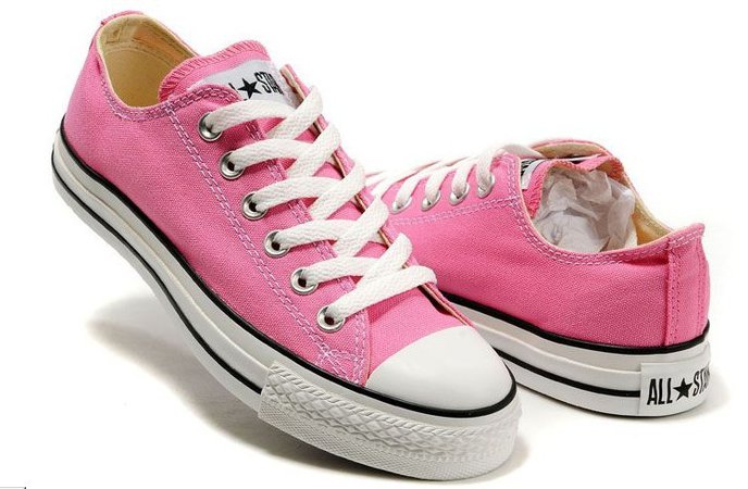 Pink Converse Low Tops