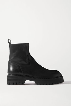 Black Leather ankle boots | Ann Demeulemeester | NET-A-PORTER