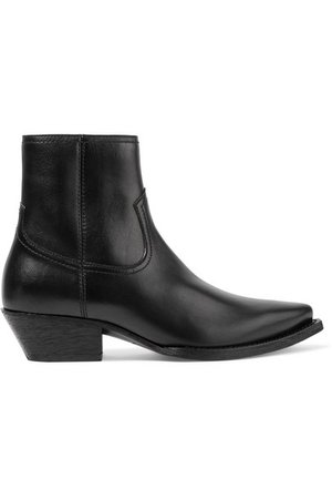 Saint Laurent | Lukas leather ankle boots | NET-A-PORTER.COM
