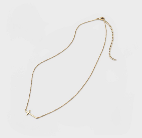 A New Day 14k Gold Plated Stationed across Necklace