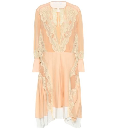 Flou silk-blend mousseline dress