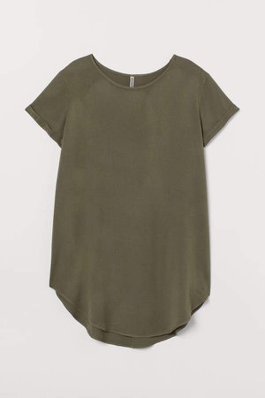 H&M+ Viscose T-shirt Dress - Green