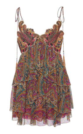 Tiered Silk Mini Dress By Etro | Moda Operandi