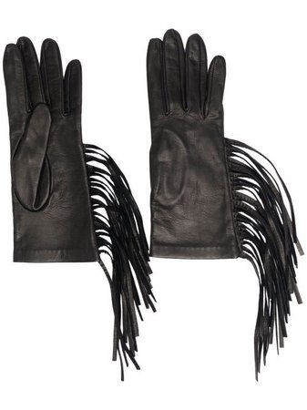 Manokhi Fringe Leather Gloves - Farfetch