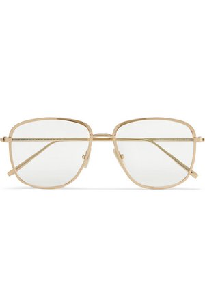 Victoria Beckham | Square-frame gold-tone optical glasses | NET-A-PORTER.COM