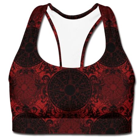 red black sport bra
