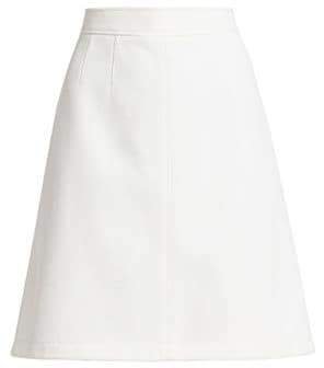Women's Textured A-Line Skirt - Cream - Size 40 (2)