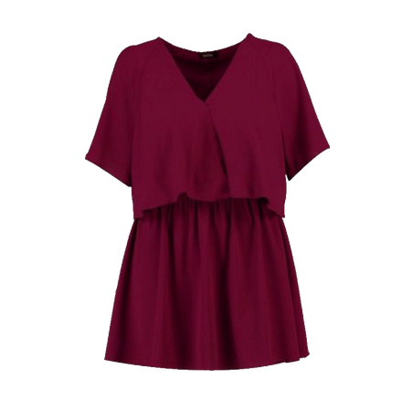 rebbie_irl’s burgundy layered dress | boohoo