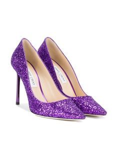 purple high heels glitter