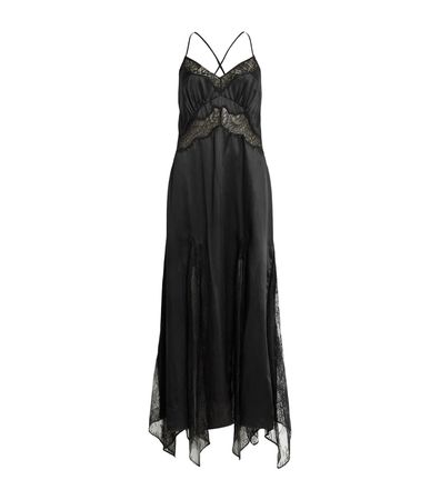 Womens AllSaints black Silk-Blend Jazmine Dress | Harrods # {CountryCode}