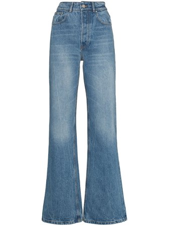 Paco Rabanne high-rise wide-leg jeans