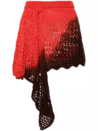 The Attico Ombré open-knit Miniskirt - Farfetch