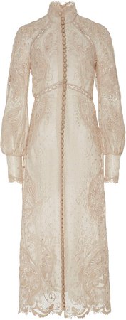 Linen Lace Midi Dress