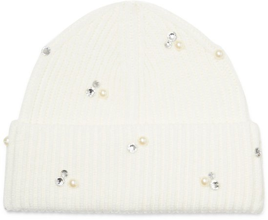 Imitation Pearl Clusters Beanie