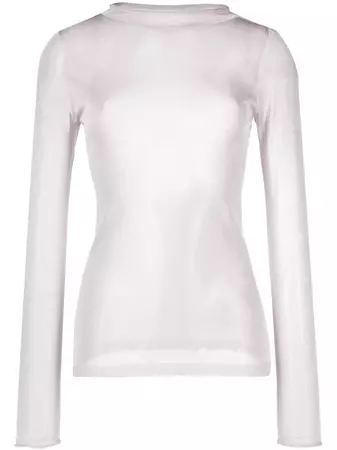 There Was One Sheer Lurex long-sleeve Top - Farfetch