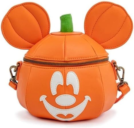 Loungefly Disney Mickey Mouse Mick-O-Lantern Halloween Crossbody Purse bag: Handbags: Amazon.com