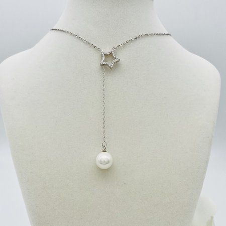 star /pearl drop necklace
