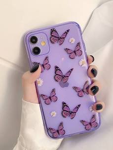 purple butterfly phone case