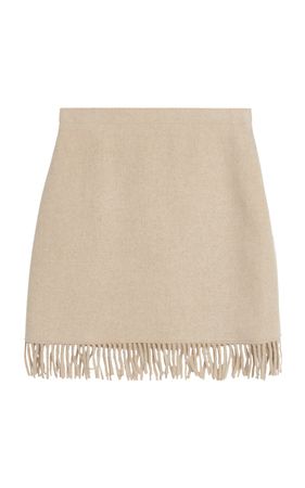 Solir Fringe-Trimmed Wool-Blend Skirt By By Malene Birger | Moda Operandi