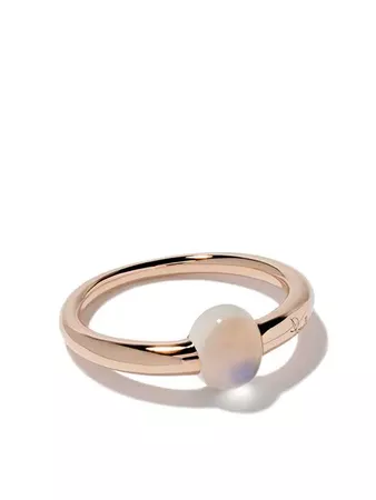 Pomellato 18kt rose & white gold M'ama non m'ama moonstone ring $1,350 - Buy Online - Mobile Friendly, Fast Delivery, Price