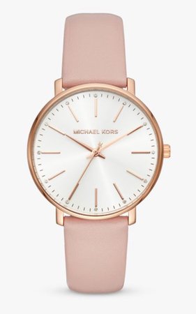 Micheal Kors Leather Strap Watch Pink