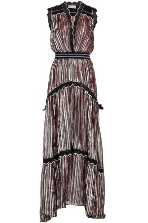 Metallic Chiffon Gown with Silk Gr. UK 12