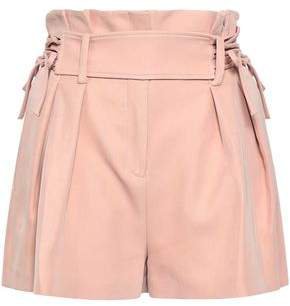 Lalora Belted Pleated Twill Shorts