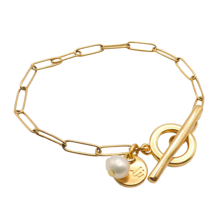 GRACIE BRACELET WITH PEARL, GOLD