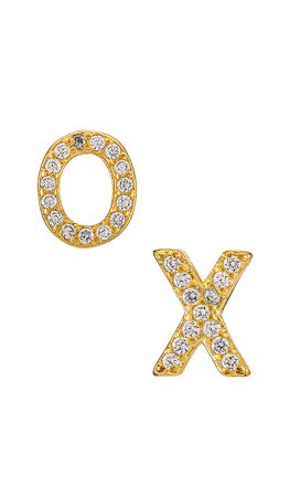 SHASHI XO Pave Stud Earring in Gold | REVOLVE