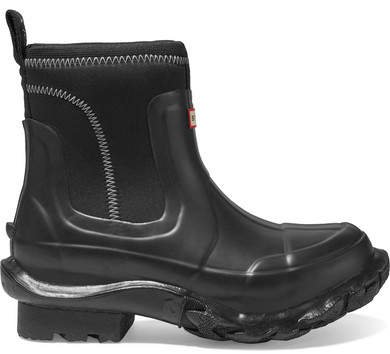 Hunter Rubber And Yulex Ankle Boots - Black