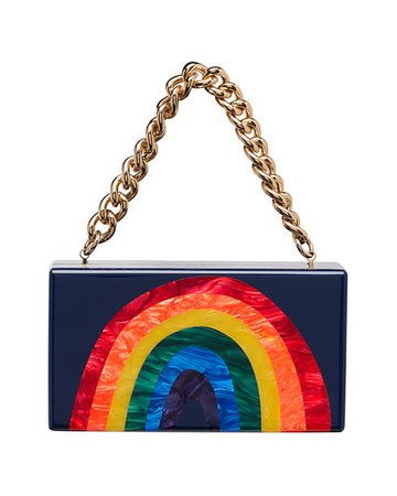 Christian Louboutin So Kate Rainbow Baguette Clutch Bag