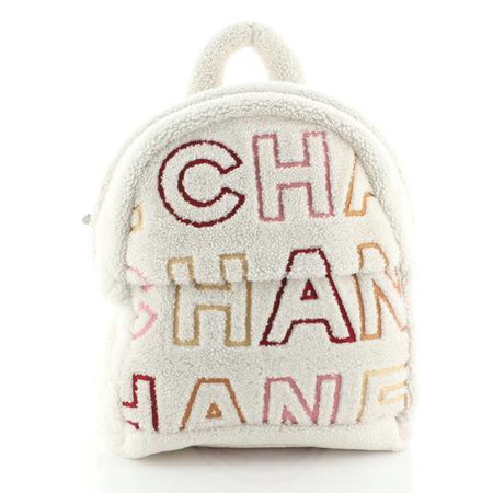 Chanel Logo Zip Backpack Shearling 5569023 - Rebag