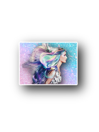 holographic hair multicolored beauty