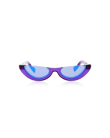 PAWAKA Empat Cat-eye Acetate Mirrored Sunglasses in Purple