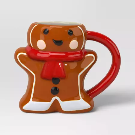 Christmas Earthenware Figural Gingerbread Man Mug - Wondershop™ : Target
