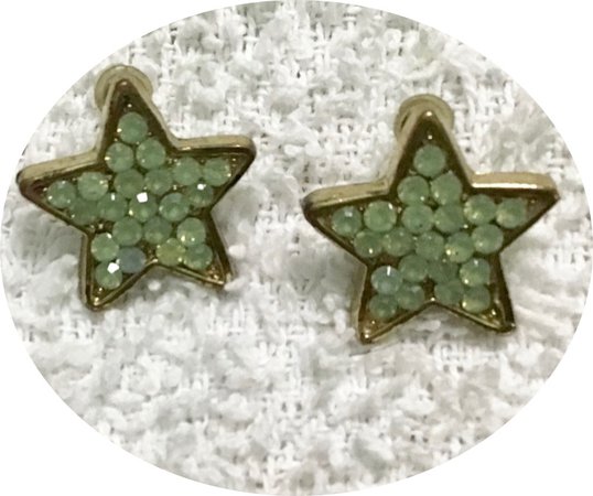 green stars earings