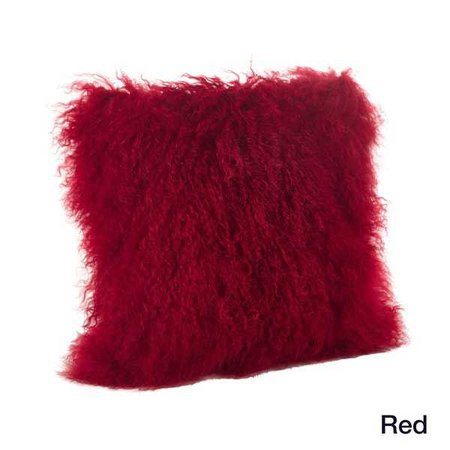 Mongolian Lamb Fur Throw Pillow - Free Shipping Today - Overstock - 16600539