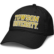 Towson Tigers Title Black Officially Licensed Adjustable Baseball Hat at Amazon Men’s Clothing store