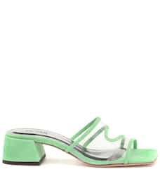 Lola Suede And Pvc Sandals - By Far | Mytheresa